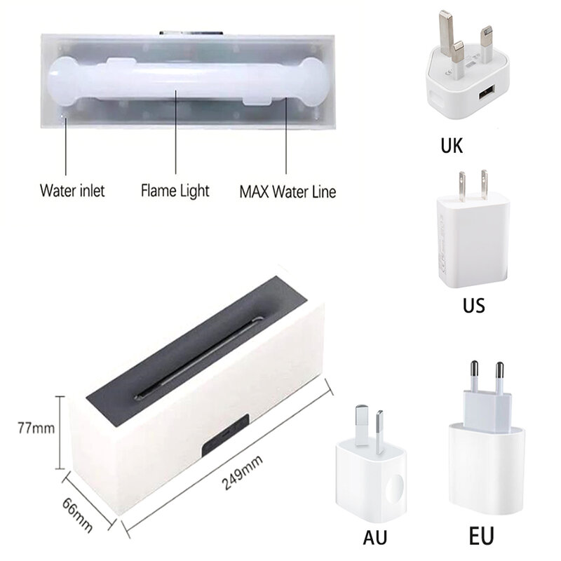 Umidificatore a fiamma da 200ML diffusore di olio essenziale aromatico lampada elettrica ad ultrasuoni per la fragranza dell'aria per la stanza di casa