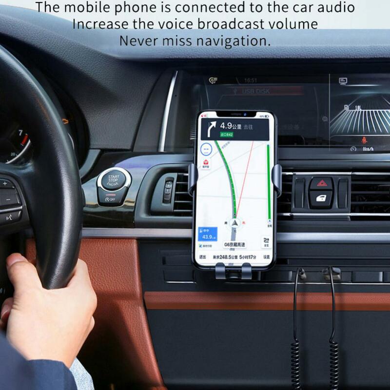 Schwarzer LED-Indikator Fahrzeug empfänger drahtloser Audio-Auto-Audio-Empfänger mit Mikrofon 3,5mm HD-Zink legierung