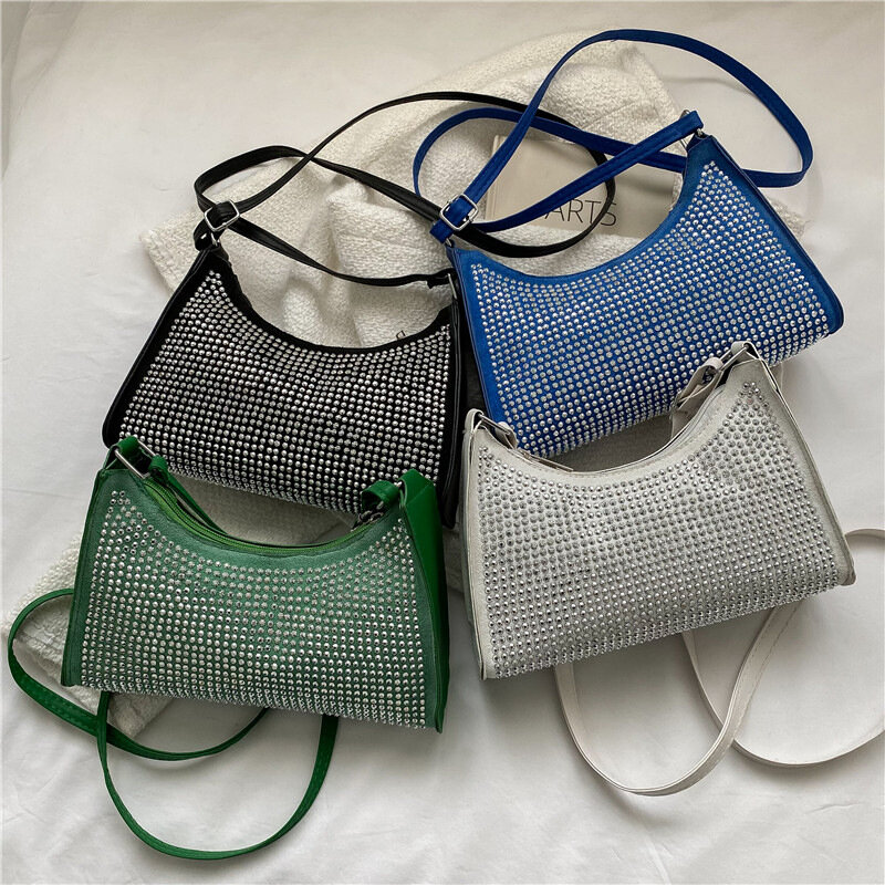Новинка 2022, женская модная сумка для подмышек в стиле ретро, однотонная женская повседневная сумка-хобо