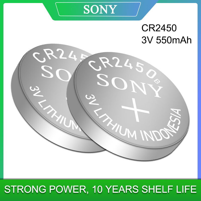 100% Original Sony CR2450 CR 2450 3V แบตเตอรี่ลิเธียม DL2450 BR2450 LM2450สำหรับนาฬิการะยะไกลปุ่มควบคุมโทรศัพท์มือถือ