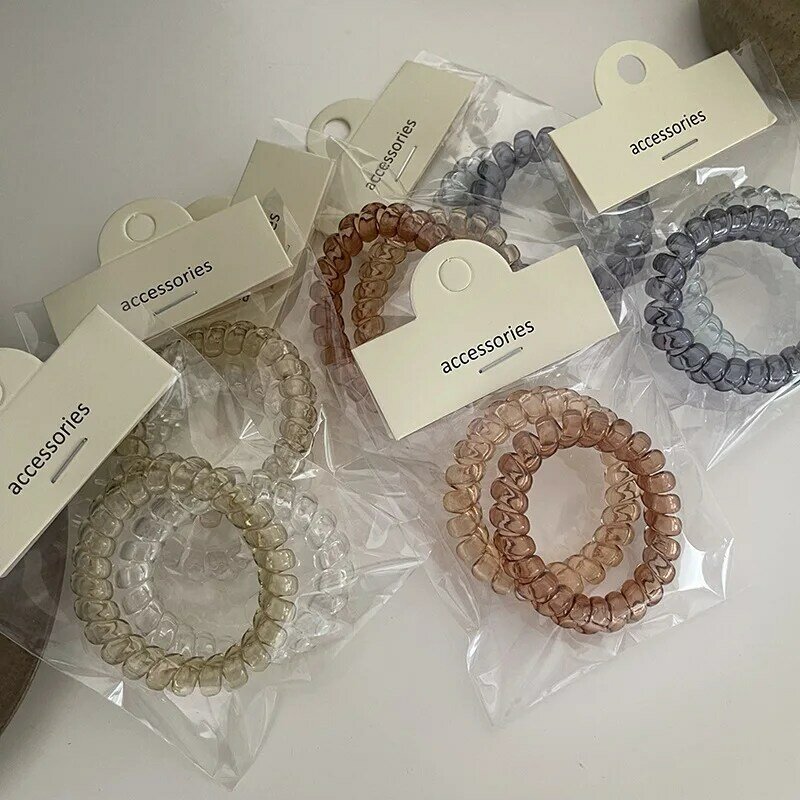 High-quality telephone line hair ring head rope summer suit headdress rubber band tied hair high ponytail hairaccessories female