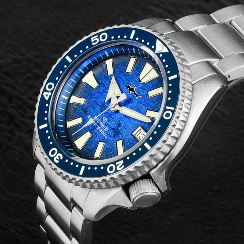 Heimdallr-Reloj de buceo de titanio SKX007 para hombre, pulsera de titanio de zafiro 20Bar C3 Lumi NH35, reloj mecánico automático de marca de lujo
