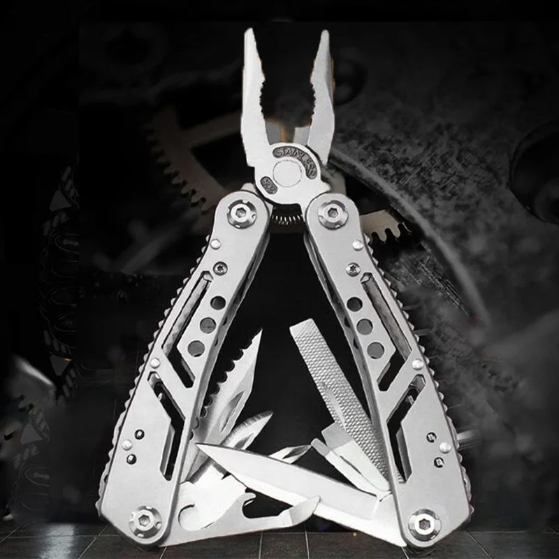 Jackknife-cuchillo de bolsillo multiherramienta de acero inoxidable 440, alicates plegables portátiles, 2 piezas
