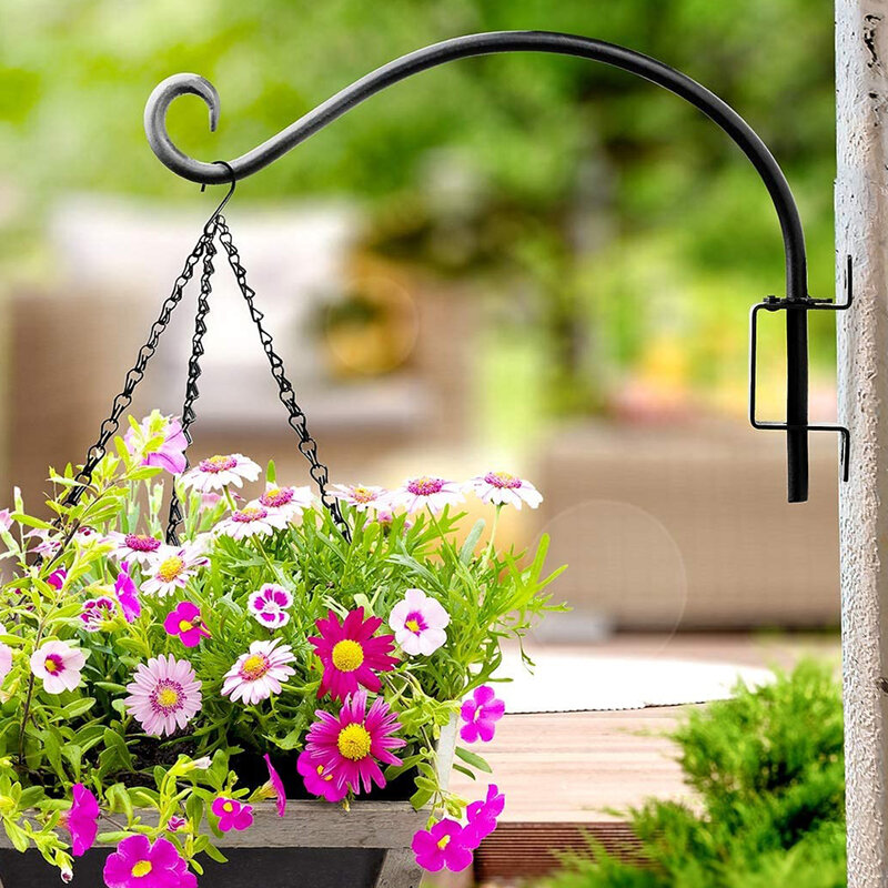 Staffa per piante con supporto girevole gancio per piante per impieghi gravosi gancio per piante da parete per cesto di fiori lanterna per campanelli eolici