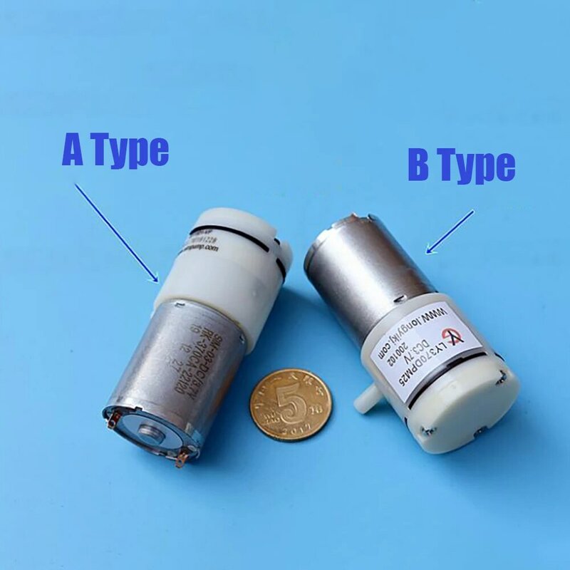 Micro pompe à Air 3V – 5V DC, petit moteur 370, pompe à oxygène pour Aquarium à faible bruit, bricolage, 1 pièce