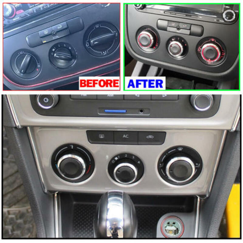 3 sztuk samochodów AC grzałka klimatyzacja pokrętło sterujące Panel dla VW Jetta MK5 dla Golf 5 Tiguan Touran Bora B6 pokrętło klimatyzacji przełącznik