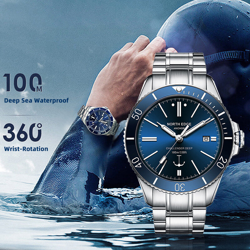 Relógio mecânico impermeável Miyota para homens, relógios de luxo, movimento 10Bar, 42mm