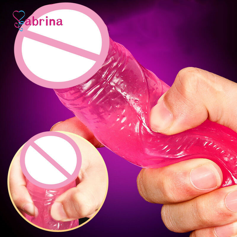 Mainan Seks Vibrator Dildo Realistis untuk Wanita G Spot Stimulasi Vagina Penis Wanita Masturbasi Ayam Kuat Cangkir Hisap Dildo