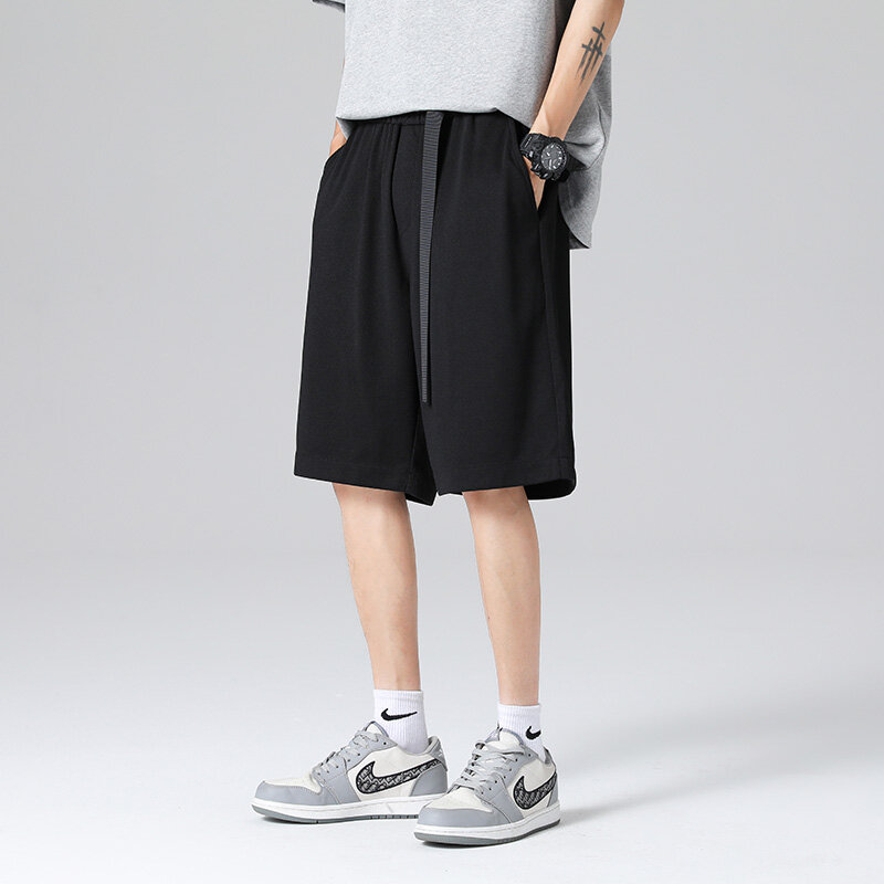 Verão casual tendência carga shorts masculino praia esporte streetwear board calças homme coreano moda bermuda shorts para homem