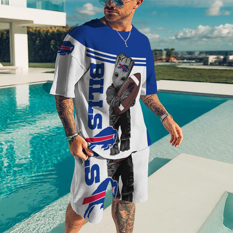 Newest Summer Men T Shirt Sets Rugby Shirts Sportswear 3D Print Trend Shorts Male Clothing Harajuku Street Tracksuit 2 Piece Set