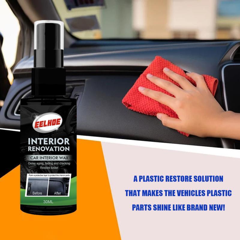 Limpieza Interior automotriz para coche, piezas de plástico, Panel de cera para puerta de salpicadero, agente de reparación, TSLM1