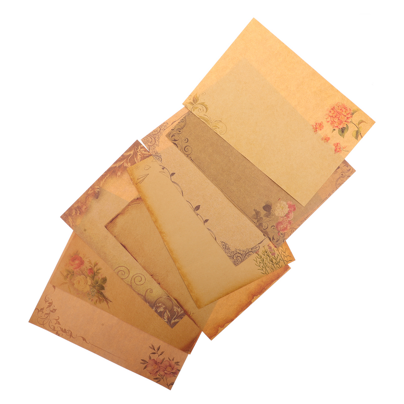 8 pçs flor do vintage design carta papel de pintura carta papel para a escola em casa