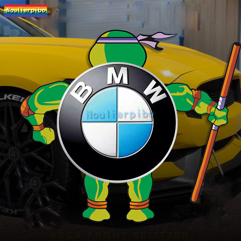 Autocollants de voiture en PVC, Logo de voiture de tortue Ninja Mutant pour adolescent, dessin animé modifié, décalcomanies découpées, pour Volkswagen Buick BMW