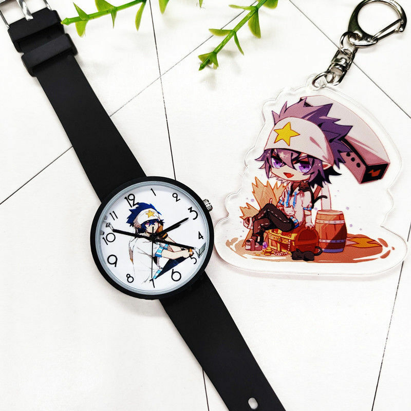 Desenhos animados japoneses animação twodimensional menino menina silicone relógio das crianças lazer esportes relógio de quartzo entrega chaveiro gi