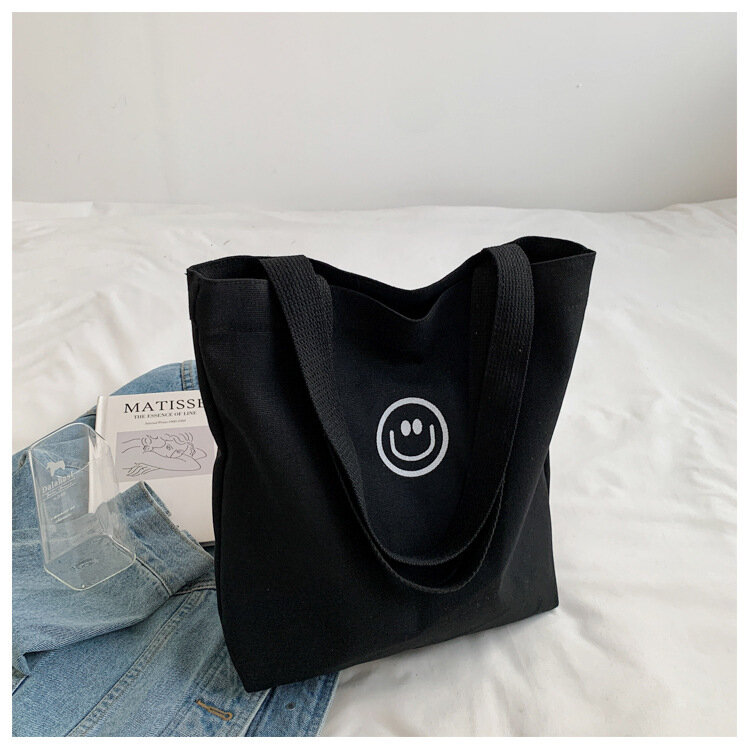 Płótno pojedyncze ramię japońska torba na zakupy dla mniejszości literacki Supermarket lekka i wszechstronna torebka na książki