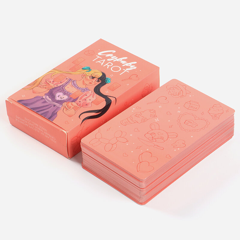 12x7cm angielski Crybaby Tarot piękny styl Powder Plated Edge z Guidbook Puzzle zabawa wypoczynek Faimly przyjaciel Party Game