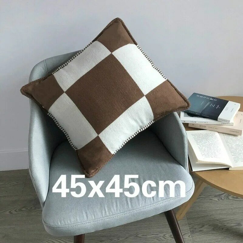 Lettera di lusso H Design in Cashmere fodere per cuscini esterne fodere per cuscini Decorative in morbida lana cuscini per la casa cuscini per soggiorno