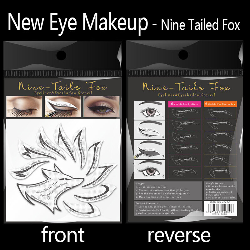 Plantillas para maquillaje de ojos, herramientas de estilismo, sombra de ojos, kit de plantillas para cejas