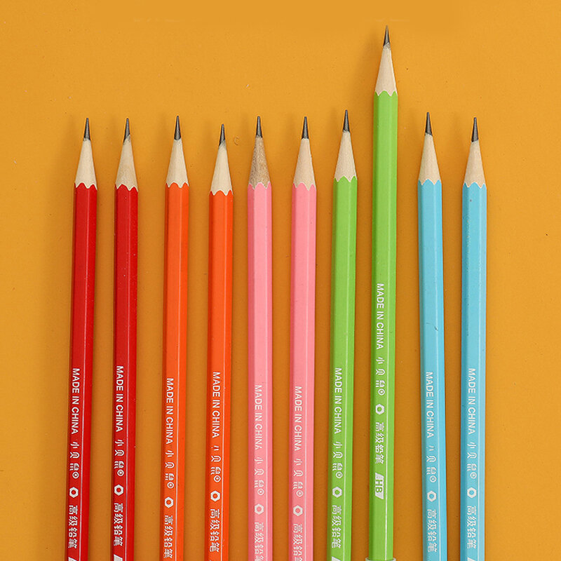 10Pcs /Lot Sketch Pencil Wooden Lead Pencils HB Pencil With Eraser  for Kids Gift Drawing Pencil School Writing Stationery Suppl