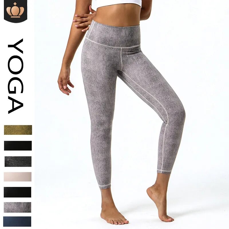 YOGA nuovo arrivato a pantaloni Fitness ad alta bomba pantaloni in pelle con Nickname Yoga a vita alta in Nylon con trama femminile