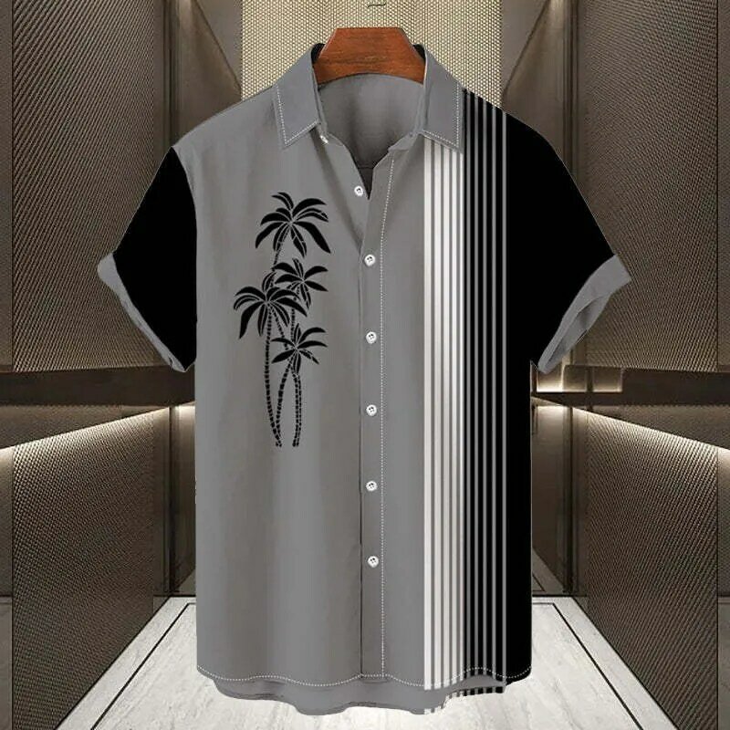 Hawaiian Shirt Männer Sommer 3d Coconut Baum Gedruckt Shirts Für Männer Urlaub Kurzarm Strand Tops T Shirt Männer Übergroßen bluse