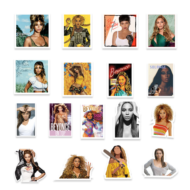 50 Buah Stiker Dekorasi Estetika Alat Tulis Buku Tempel Estetika Stiker Grafiti Kombinasi Kepribadian Seksi Beyonce
