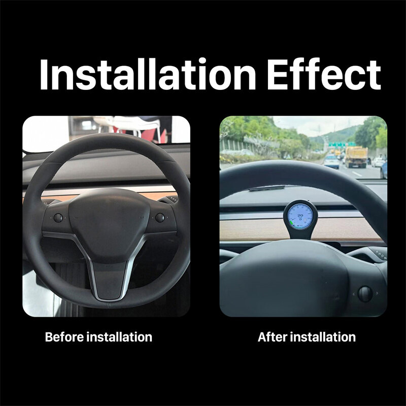 For Tesla Model 3 Model Y Car Instrument Cluster Retrofit Multimedia Digital LCD Dashboard Head-up Display Speedmeter Seicane