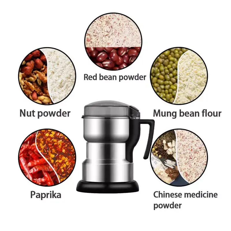 เครื่องบดกาแฟไฟฟ้าครัวธัญพืช Nut Bean Grain Spice เครื่องบดกาแฟไฟฟ้าบดเครื่องเครื่องบดกาแฟ EU Plug