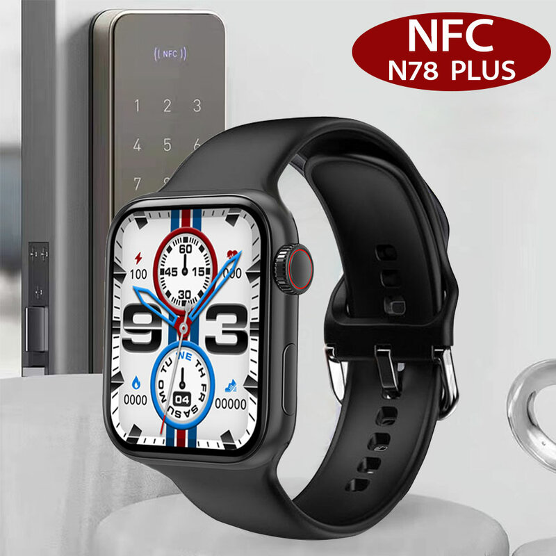 N78 plus reloj inteligente mujer smartwatch con wasap y llamadas,reloj hombre 1.9inch,reloj inteligente hombre,reloj smartwatch Serie 7 GPS compartilhando pulseira de fitness PK w37 pro relógio inteligente