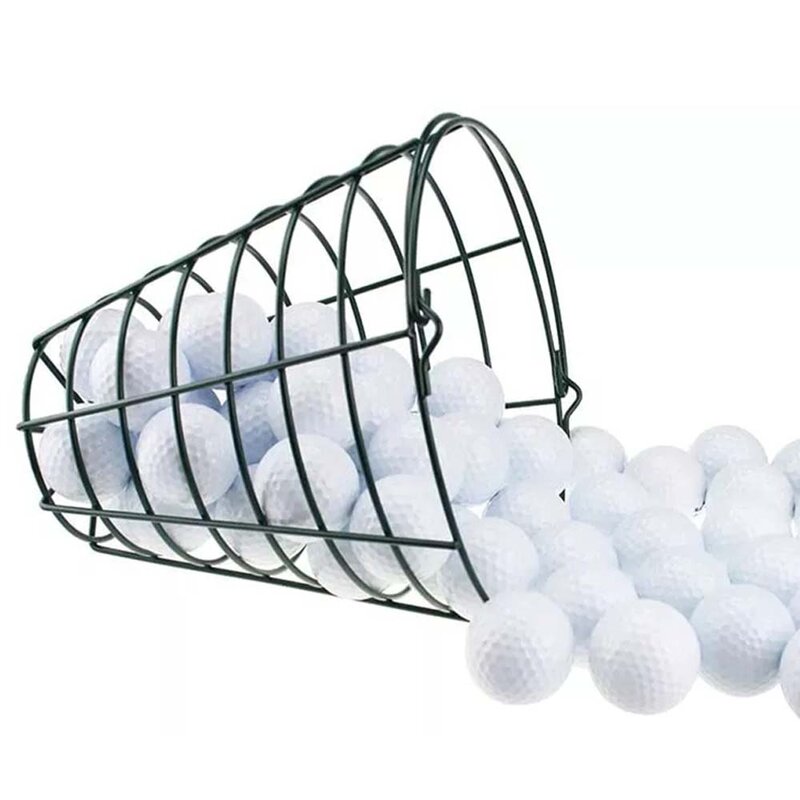 Keranjang Golf Bingkai Keranjang Bola Logam Tahan Lama Dapat Menahan 50 Keranjang Bola Golf Mengambil Barel Bingkai Penyimpanan Multifungsi