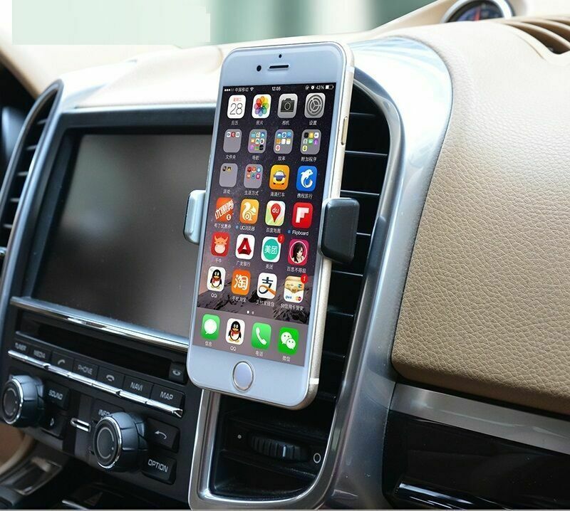 Soporte Universal para teléfono móvil, base de montaje con rotación de 360 grados para rejilla de ventilación de coche