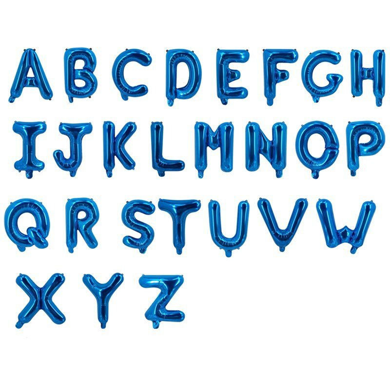 ピンクとブルーの文字,アルファベット,自分で作るためのアルミニウムの風船