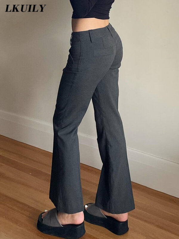 ชุดกางเกงผู้หญิง Y2K Streetwear สุนทรียศาสตร์หลวมสบายๆกางเกง2022ฤดูร้อนแฟชั่น Famale เสื้อผ้ากลางเอวกางเ...