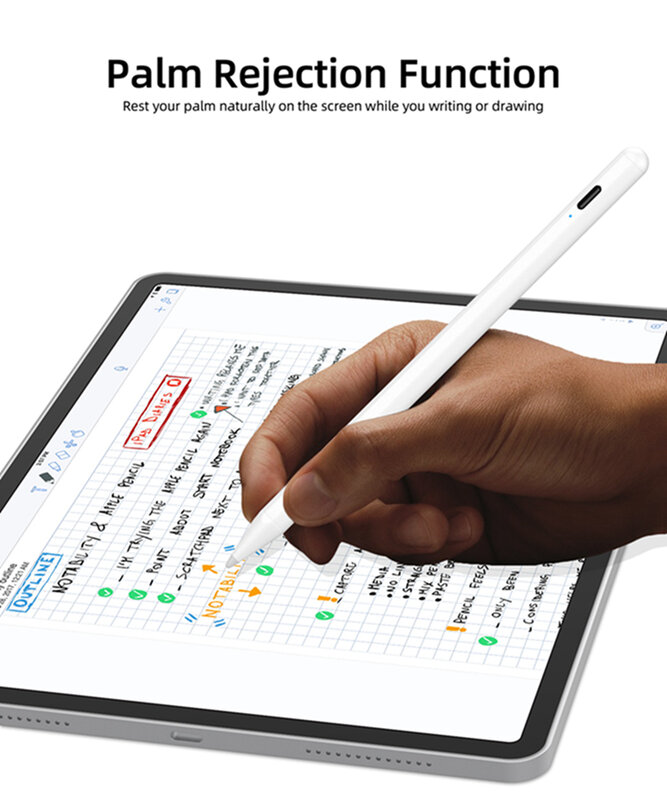 Fungsi Tilt Pensil Stylus untuk Apple iPad Pro 11 12.9 2020 2018 2019 6th 7th Mini 5 Air3 Gambar Pena Sentuh dengan Palm Penolakan