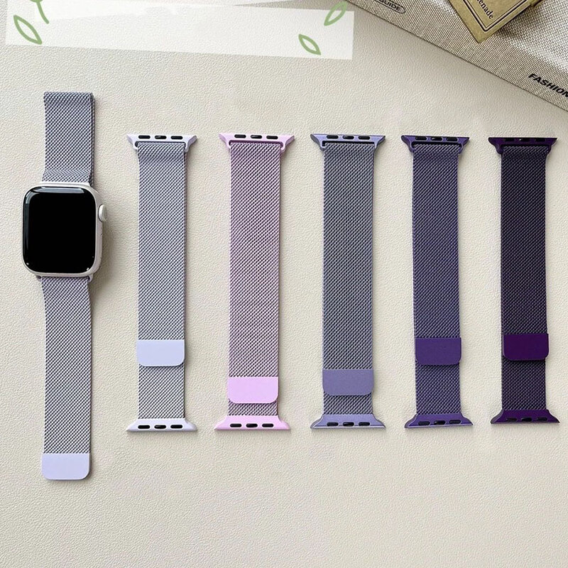 Case+Milanese Loop Strap for Apple Watch Band 44mm 40mm 45mm 41mm 38mm 42mm 45 44 mm Metal bracelet iwatch series 8 7 3 4 5 se 6