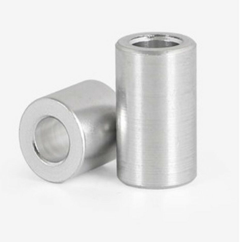 Junta de buje de aluminio, arandela plana sin rosca, espaciador, longitud de 2mm a 16mm, m3, m4, m5, M8, m10, lote de 5/20 unidades