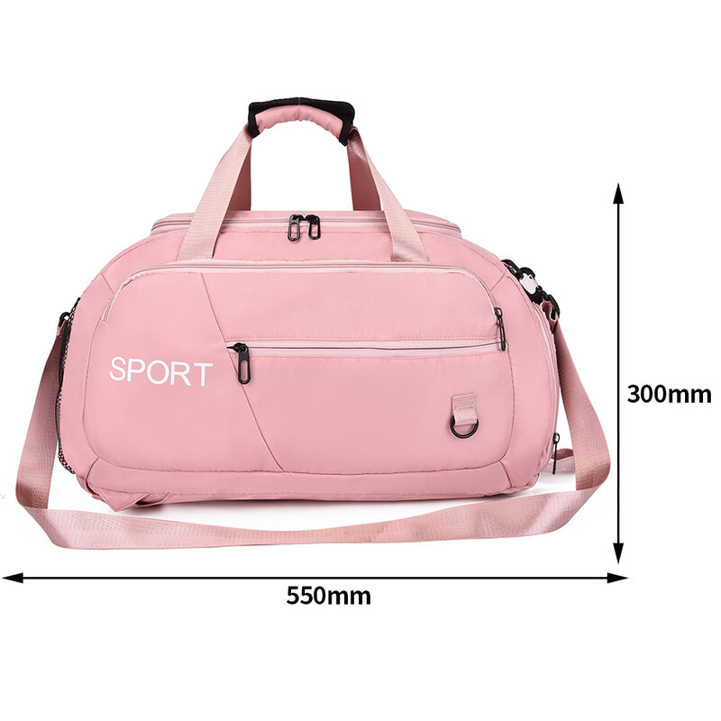 Sacos de bagagem para as mulheres bolsa oxford ginásio de fitness dos homens bolsa de ombro à prova dwaterproof água esportes mochila de viagem com sapatos compartimento