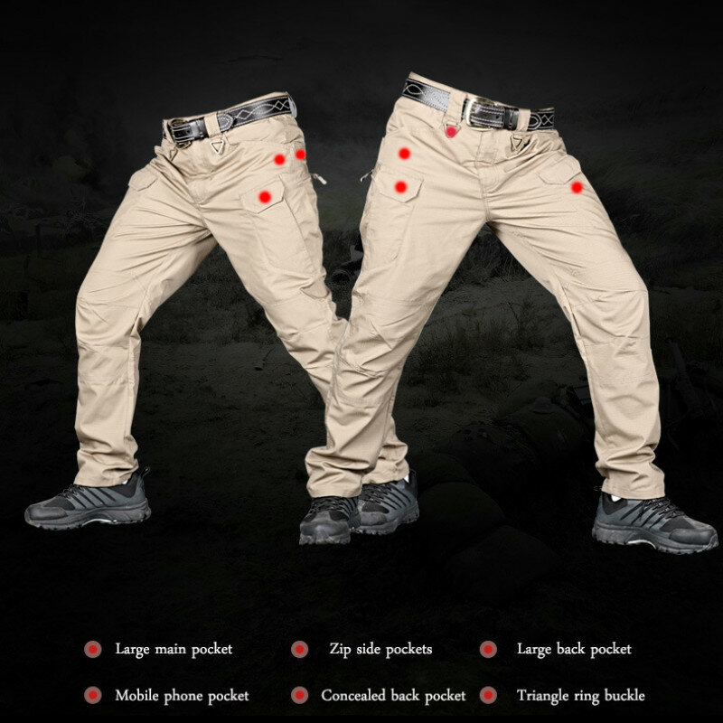 City Military Tactical Pants Men Special Combat Trousers Multi-pocket Waterproof Wear-resistant Casual Training Overalls 2021