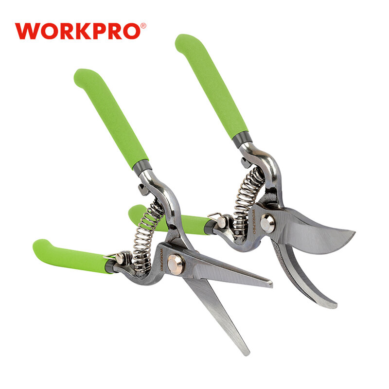 Набор садовых ножниц WORKPRO, комплект из 2 резцов 8/20 см, для сада, в основном используется в домашних садовых ножницах, Острые Ножницы