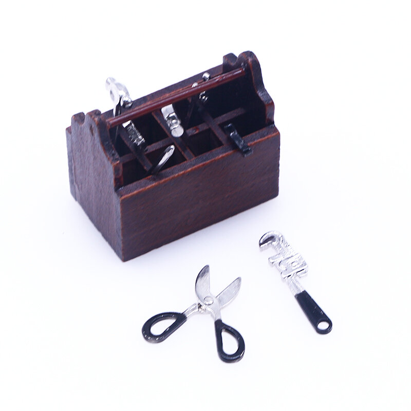 8Pcs/set Mini Repair Tools Simulation Toolbox Model Toys for Doll House Decoration 1/12 Dollhouse Miniature Accessories