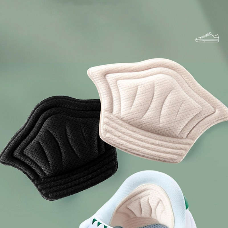 Pegatinas para zapatillas de deporte de 2 piezas, pegatinas para la parte trasera del zapato, plantilla gruesa, tamaño medio ajustable