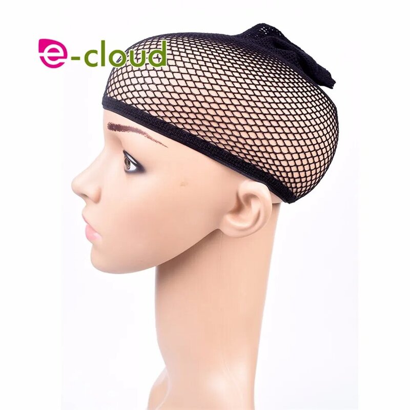 3 pçs/saco venda superior hairnets boa qualidade malha tecelagem peruca preta caps de tecelagem de rede de cabelo touca & hairnets