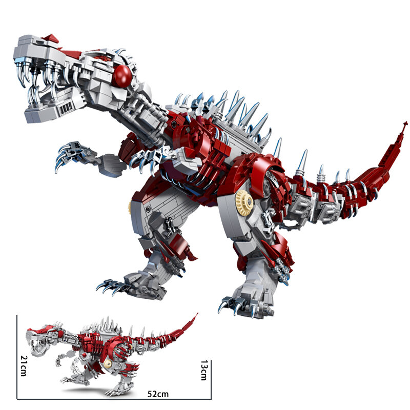 MOC-dinosaurios jurásicos creativos del mundo tiranosaurio, modelo, Kits de construcción, bloques, Dino Park, figuras, juguetes, regalo de Navidad para niños