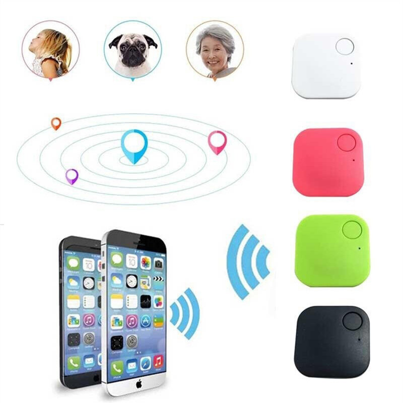 Mini-portefeuille intelligent Bluetooth 4.0, localisateur GPS pour chiens et animaux de compagnie, étiquette de taille de poche, Anti-perte, clé, alarme