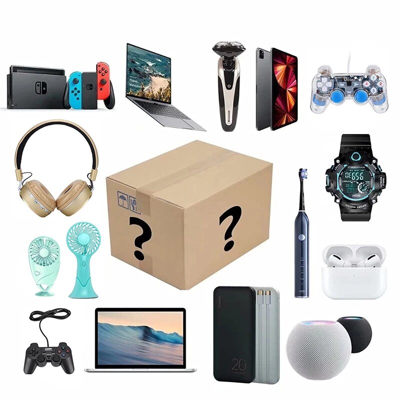 Most Popular Mystery Box Gift Different Electronics Product 100% Surprise Mystery Box Novelty Random Item Blind Box