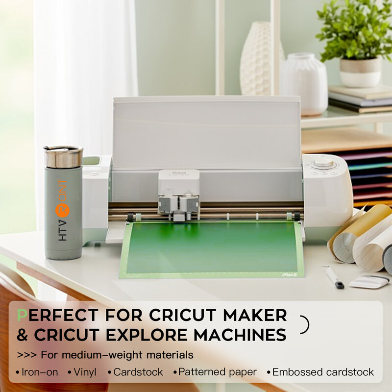 HTVRONT 3 Pack 30cmX30cm Green PVC Adhesive Cutting Mat Engraving Machine Base Plate Pad for Cricut Explore Air/Air2/Maker DIY