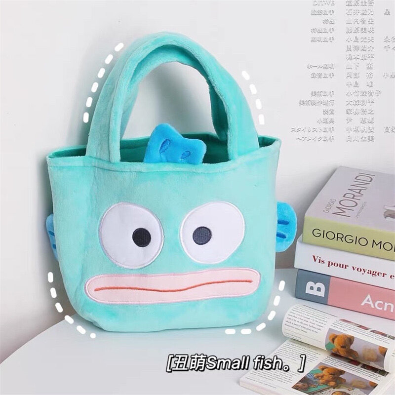 Peluche borsa Kawaii Anime Soft Plushie Cartoon Pattern Cute Toys Tote Bag borsa per ragazze bambini dolci regali Cosplay