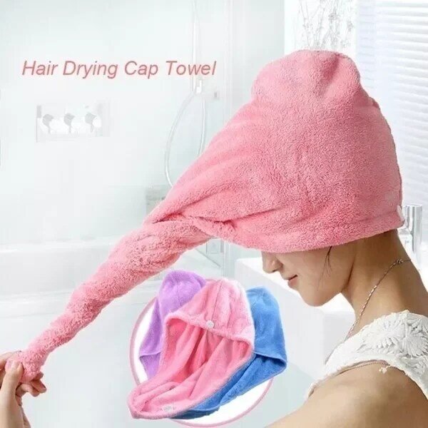 Lady Turban ไมโครไฟเบอร์ผ้าหนาแห้งหมวก Super ดูดซับแห้งเร็วฝักบัวอาบน้ำ
