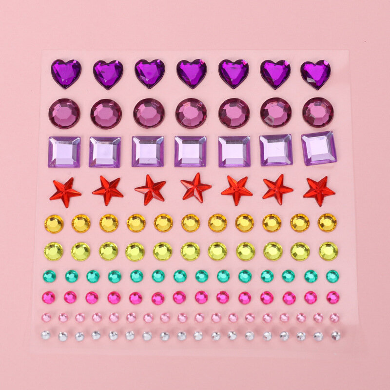 Adesivo cuore 3D Vintage con cristalli di diamanti per telefoni bambini studenti decorativi ScrapBooking adesivi per la scuola di cancelleria
