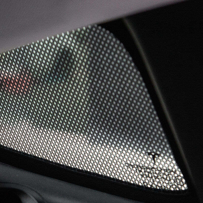 Voor 2017-2021 Tesla Model 3/Y Achter Driehoek Zonnescherm Netto Decoratie Side Auto Zonwering Rear Window zonneschermen Cover Mesh